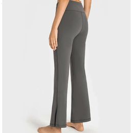 Lu Align Lemon Pant Lemon Lu Align Wide with Zero Yoga Leg Sense Fashion Dance Fiess Pantalon de survêtement décontracté Jogging Gym Sports Pantalon évasé Gym J