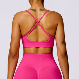 Lu Align Lemon Strap Push Cross Dames Sport Up Naadloos Yoga Gym Workout Crop Beha Fiess Top Sport Ademende beha Jogger Gym Sport 2