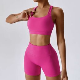 Lu Align Lemon Super Soft Piece CUTIES 2 Ensembles de yoga Tenue de sport pour femme Taille haute Vêtements d'entraînement de gymnastique Extensible Lifting des fesses Sportswe