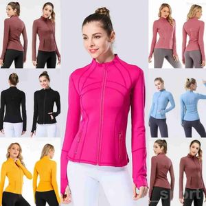 Lu Align Lu Define Woman Yoga Fitnessjack Bodybuilding-jacks met lange mouwen Sportjas met hoge taille Sneldrogend Oefening Activewear Breath 9 High s