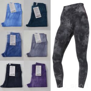 Lu Align Lu Girl Naked Yogas Pantalons longs Pantalons longs d'exercice à haute élasticité Pantalons complets de jogging Neuvième pantalon Femme Leggings athlétiques Longueur de cheville en plein air