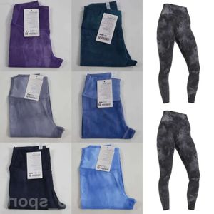 Lu Align Lu Girls Yogas Running Pantalones largos Fitness desnudo Pantalones completos Atlético Noveno pantalón Mujer Leggings transpirables Sin costuras Scrunch Out 36