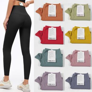 Lu Align Lu Seamless Lady Yogas Pantalon Respirant Cheville Longueur Pantalon Fesses Reversées Sport Long Pantalon Exercice Populaire Legging Wunder Train Jogging