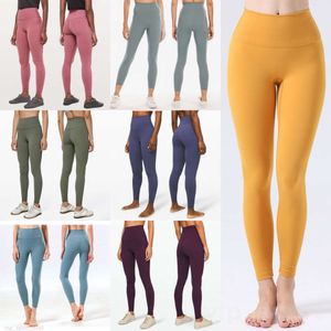 Lu Align Lu Naadloze Vrouwen Yoga Training Lange Broek Buitensporten Joggingbroek Naakte Oefening Volledige Broek Meisje Slanke Enkellange Broek Stretch Ademend Mode