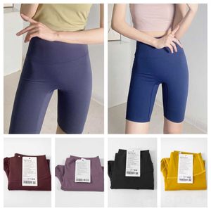 Lu Align Lu sans couture Yoga Stretch 5 Shorts Femmes Cinquième Pantalon Naked Short Sport Haute élasticité Yogas Pantalon Gym Pantalon Séchage Rapide Rapide et Libre Étirement Serré