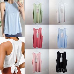 Lu Align Lu Sport Yoga Vest Tank Dames Fitness Top Running Kiel Vrouw Joggen Yogas Kiel Sneldrogend Sexy Oversized Outdoor Swift Speed Maat S-XL