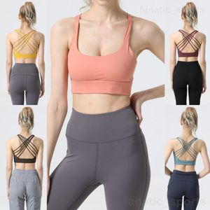 Lu Align Lu Femmes Gym Yoga Gilet Antichoc Sport Débardeur Sans Manches Soutien-Gorge D'entraînement Lingerie Exercice Tops Porter Beau Dos Bande Mince Sous-Vêtements Stretch