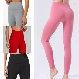 Lu Align Lu Yogas Pantalon complet pour femme Pantalon de survêtement de gymnastique rapide et gratuit Wunder Train Leggings de sport Taille haute Leggings de musculation Stretch Fitness Yoga Pantalon long