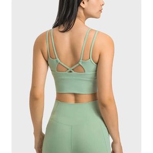 Lu Align Mid Tanks Feel Yoga Soutien nu Entraînement Gym Soutiens-gorge Dames À Bretelles Sans Fil Longline Yoga Sport Soutiens-gorge Hauts Grande Taille Vêtements De Sport Lemon Sports 2024