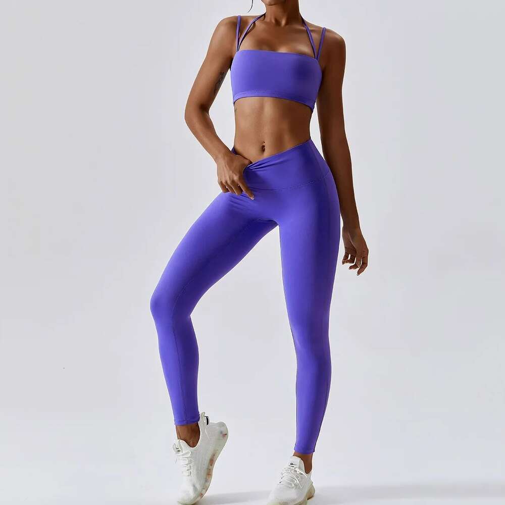 Lu Align MODITIN New in Sports Fitnes Set Women Pretty Tops Leggings Feelling Gym Clothes Seamless Camis Bra Pants Lemon LL Jogger Lu-08 2024