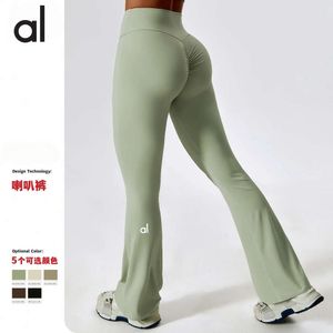 Lu Align Pant AL Woman Outfit Jambe Large Serré Nude Feel Hip Lift Yoga Pantalon Danse Taille Haute Micro Flare Casual Sport Leggings Jogger Gry Lu-08 2024