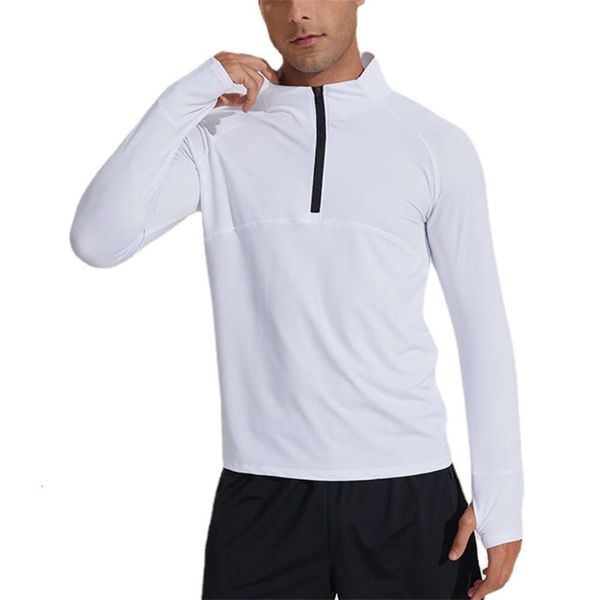 Lu Align Pant Lemon Sleeve T-shirt long à séchage rapide pour hommes, respirant, ample, loisirs, course à pied, YOGA, vêtements d'entraînement, gymnase de printemps et d'automne