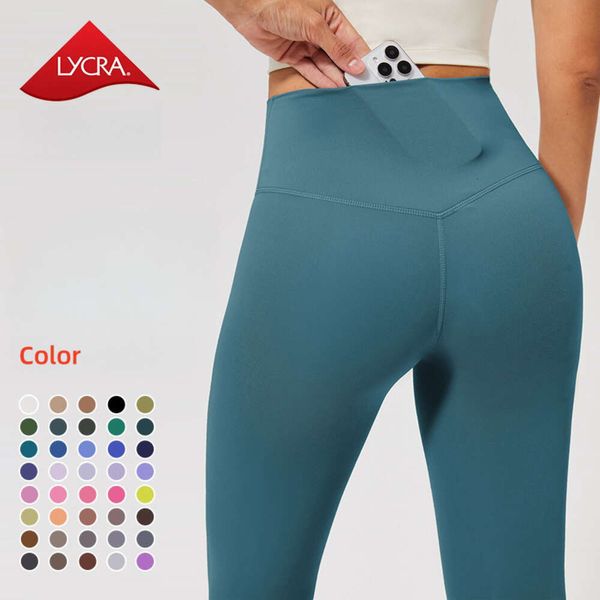 Lu Align Pant LuLuG Pantalon de tenue pour femme avec leggings de gym, fitness, poche push-up, vêtements de yoga, grande taille, Lycra, pantalon de sport, de course, d'entraînement, de jogging, Gry Lu-08 2024