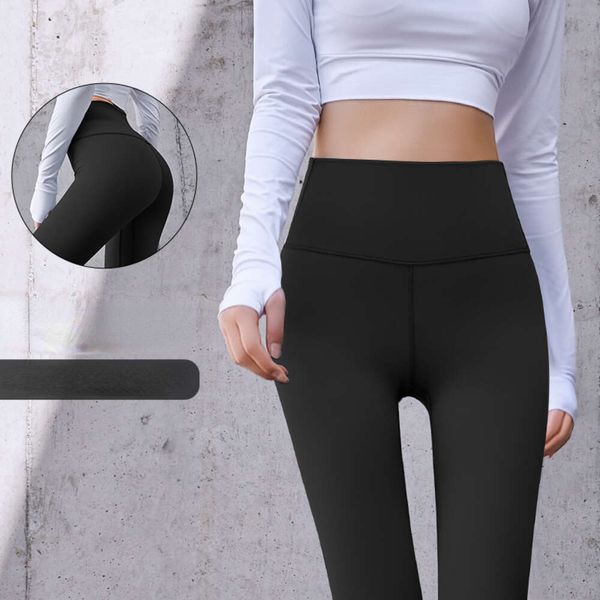 Lu Align Pant Naked Outfit Femmes Sentiment Taille Haute Leggings De Yoga Sans Couture Entraînement En Plein Air Soulève Les Fesses Serrées Fitness Scrunch Entraînement Gym Sport Pantalon Jogger Gry Lu08