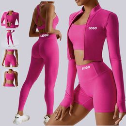 LU Align Set Fiess Clothing Gym Clothes Kit Sweet Sweet Butt Lift Femme Femmes Long Mancome 4 pièces Yoga Ensembles Lemon LL Gym Sport en cours d'exécution