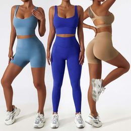 Lu uitlijnde set ropa deportiva mujer tonencia 2024 gym activewear 4 -piece workout vrouwen geribbeld naadloze yogaset voor dames citroen ll ll gym sport