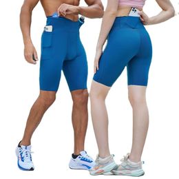 LU ALIGN shorts Summer Sportpaar's High Elastic Compression Pants Men Dames Same Marathon Runng vijf-pot panty's Outdoor Trag Quick-Dryg Shorts LL LMeon Gym Woman