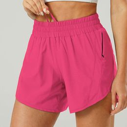 Lu uitlijnt shorts zomer sport gym vrouwen ademende yoga buiter cyclg shorts met zakken gebouwd casual licht geweven t/t ll lmeon gym vrouw
