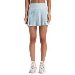 Lu Align Shorts Summer Sport Sport Outdoor Tennis jupe High-Waist Beauty Anti-Slip Sports Shorts ll LMEON Gym Femme