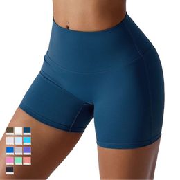 LU Align Shorts Summer Summer Soued Women Assied Sk-Friendly Breathable Scrunch Plus Tailles Butt High Waist Yoga Sports Gym Shorts pour les femmes