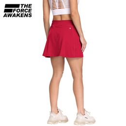 LU Align Shorts Tennis jupes Femmes à l'intérieur des poches Mesh Swear Workout Sportswear Golf Woman Sports LL Jogger Lemon Lu-08 Gry 2024