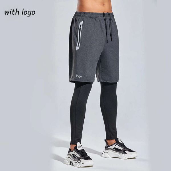 Lu Align Traje deportivo Yoga Biker Shorts Entrenamiento de secado rápido Falso Fitness al aire libre Correr para hombres Pantalones de entrenamiento elásticos ajustados Jogger Gry Lu-08 2024