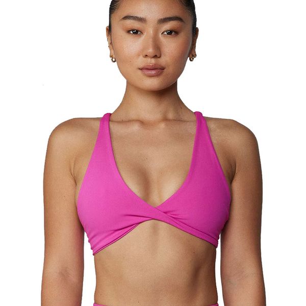 Lu Align Extensible Élégant Réservoirs Soutien Femmes Doux Confort Twist Soutien-Gorge Actif Sexy Gym Fitness Cyclisme En Plein Air Sports Course Yoga Soutien-Gorge Lemon Sports 2024