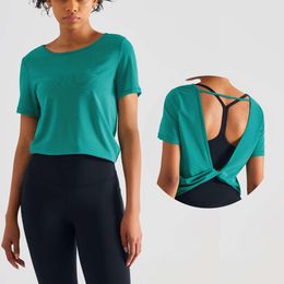 LU Align T-shirt Femme Tee Tee T-shirt à manches courtes pour femmes Séchante rapide Yoga Outdoor Running Gym Workout Activity Activity Shirt Sport Shir
