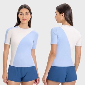 LU Aligner T-shirt Femmes Tee Tee Yoga Sans manches courtes Fiess Fiess Exercice T-shirt Sweat Spirt Shirts