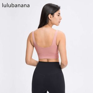 Lu Align Tanks Outfit Camisoles Luluibanana Soutien-gorge de sport long sans armatures rembourré pour yoga, gym, course à pied, entraînement, débardeur Jogger Gry Lu-08 2024