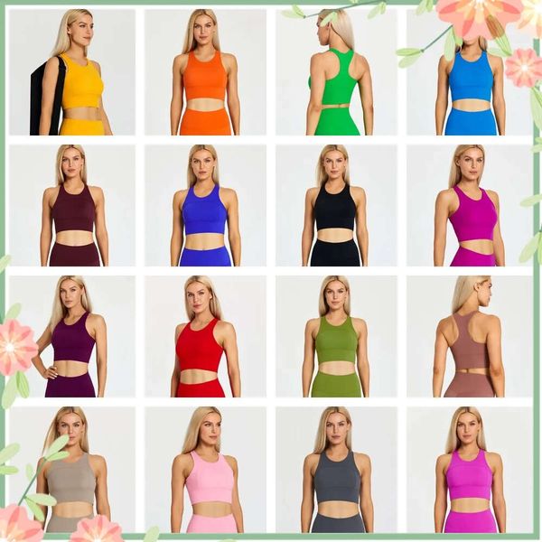 Lu Align Tanks Outfit Camisoles Sujetador en forma de U Fitness Running Reunir a prueba de golpes Espalda hermosa Deportes para mujer Yoga Tank Top Jogger Gry Lu-08 2024