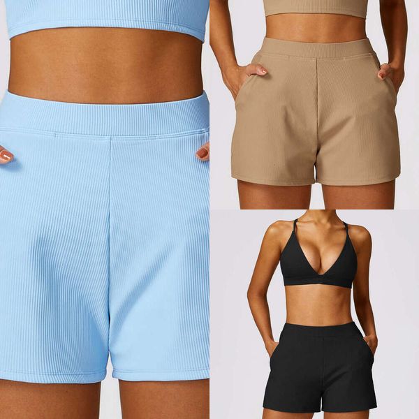 LU Align Tracksuit Align Sportswear Tenues Sexy Women Sport Bra Shorts Fitness Workout Set Running Vêtement
