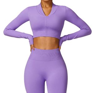 Lu Align TShirts Mermaid Curve Veste de yoga à manches longues sans couture pour homme avec fermeture éclair à séchage rapide Costume de fitness pour femme Veste de sport de course Lemon Sports 20