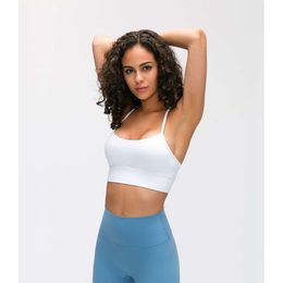 Lu Align Vest Lu Yoga Outdoor Joggen Fitness Gym Vrouwen Ondergoed Sportbeha Tops Cropped Shirts Vrouwelijke Kleding Citroen Workout Gry LL