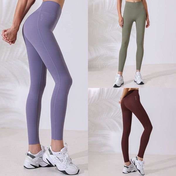 LU Align Pant de taille align les femmes Sport Leggings High Pant Pant élastique Hip-Lifting Running pantalon Free Crated Séchon Dry Gym Collants Fitness Femme Jogger Lemon Dame