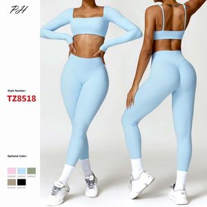 Lu Align Damesoutfits Winter Naakt Strakke damesset Hoge taille Sneldrogend Hardlopen Sport Fitnesspak Lange mouwen T-shirt Sexy bh's Leggingsets Jogger Lemon Lady Gry Sp