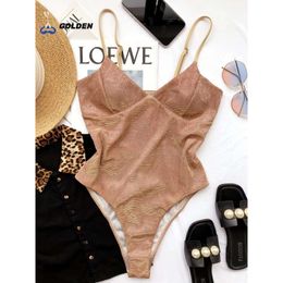 LU Align femme simple One Piece Bright Ladies Color Womens Swimsuit Hotwwear Sexy Sexy Glitter Bikini Set Bathing Summer Cuiss