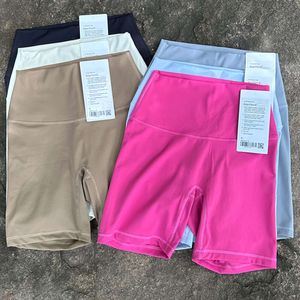 Lu Align Yoga Lemon Sportshorts Sneldrogend en ademend Dames Fitness Hardlopen Fietsen Strakke pasvorm Sportlegging Tafel LL Jogger