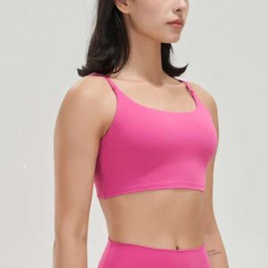 Lu Align Yoga Tanks Fitness Sujetador deportivo a prueba de golpes con almohadilla para el pecho Cinturón fino sexy Chaleco trasero Media liga Ropa interior de entrenamiento para correr Lemon Sports 2024