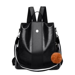 Lu Casual PU sac à dos Classic Sacs pour femmes Bags de collège de filles sac à dos en cuir Sacs de grande capacité
