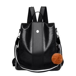 lu Casual PU Backpack Classic Tassen voor vrouwen Girls College School Tas Backpacks Lederen grote capaciteit Tassen Dames Travel Purse