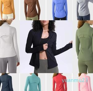 lu definition veste marque yoga tenue Automne Hiver Nouvelle Veste À Glissière À Séchage Rapide Vêtements De Yoga À Manches Longues Trou Pour Le Pouce Formation Veste De Course Femmes Slim Fitness Manteau