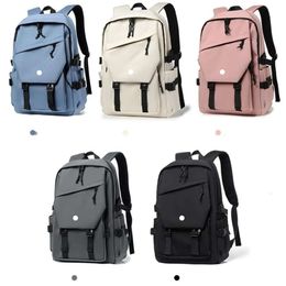 LU Designer Outdoor Trend Simple Couple Backpack Junior High School College Student Fashion grote capaciteit buiten sporttassen