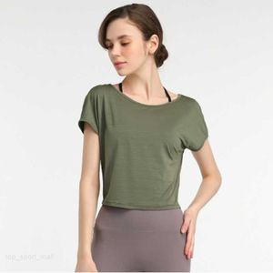 Chaleco de yoga femenino ejercicio de fitness correr entrenamiento de baile con Yogas Usar camiseta transpirable de secado rápido cómoda camisa de manga corta Ropa transpirable