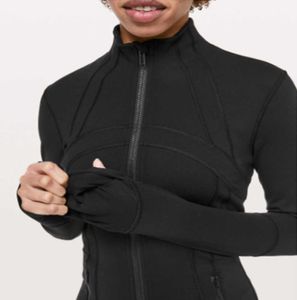 Lu Gym Jacket Define Top Sweat Femme Nylon Slim Stand Collar Fitness Sport Running Workout Coat Yoga Activewear avec 2023. Vente chaude lulus