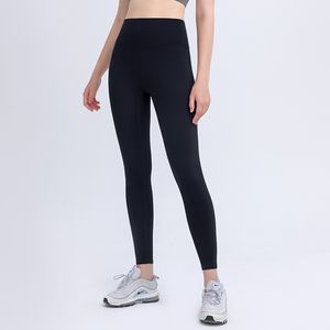 lu hoge taille hip-lifting naakt yoga broek zomer naadloze sneldrogende strakke running sport yoga broek gym sexy naakte elastische fitness outdoor sport broek