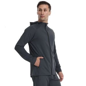 Lu Hoody Align Lemon Yoga Hommes Veste Sport Manteau Fermeture Éclair LULO À Capuche Fitness En Plein Air Course Vêtements Décontractés Séchage Rapide À Manches Longues Printemps Automne Avec LL Lu Jogger