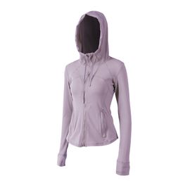 Lu hoody jas citroen yoga line damesjack caot hoodies lu hoody sport running rits zip yoga shirt winter warme gym top fiess