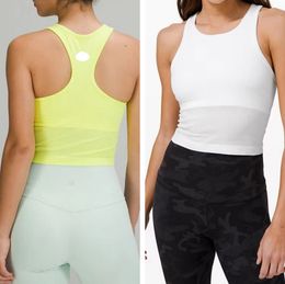 LU-L2002 Femmes Sport Yoga Soutien-Gorge Sexy Débardeur Serré Yoga Gilet Une Nouvelle Sentiment Avec Coussin De Poitrine Respirant Près Ensemble Yoga Haut