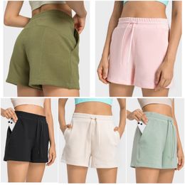 LU LEMONS Pantalon court DK pour femme Short de tennis pour femme Tenue de yoga décontractée Vêtements de sport pour adultes Filles Exercice Gym Fiess Wear Cordon élastique